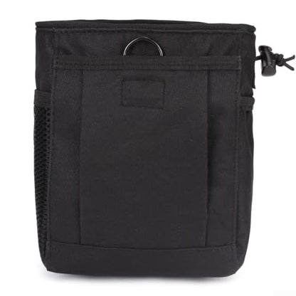 Climbing Chalk Bag Outdoor Waist Pouch 600D Nylon Camping Hunting Tool Organizer with Pockets(Black)