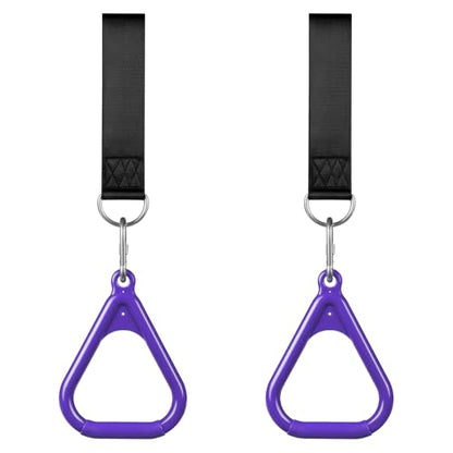 LadyRosian Trapeze Bar Swing Monkey Bars Hanging Ninja Rings Warrior Slackline Obstacle Course Kits for Kid Playground Equipment Accessories (Purple) - color: Purple