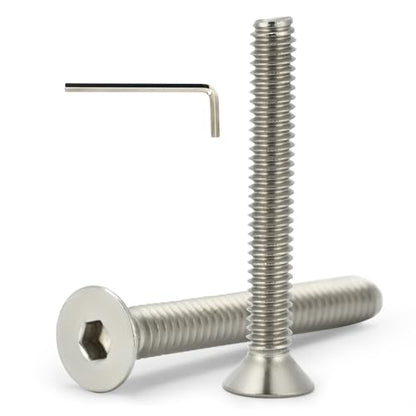 50 Pcs 1/4-20 x 2 Flat Head Socket Cap Screws Countersunk Bolts,304 Stainless Steel 18-8,Allen Socket Drive,Bright Finish,Fully Machine Thread (1/4-20 x 2 (50pcs)) - size: 1/4-20 x 2 (50pcs)