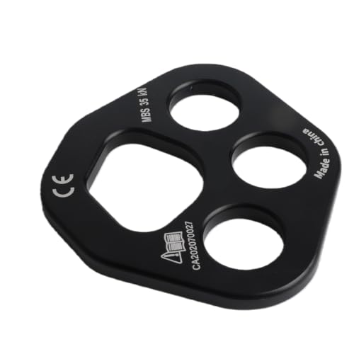 aqxreight Rope 3 Holes Force Rigging Plate Divider Finger Force Clim EquipmentBlack Each and of The Rigging Plate Minimize Wear and 3 Holes Rigging PlateRigging Plate Divider Plate3 - color: Black