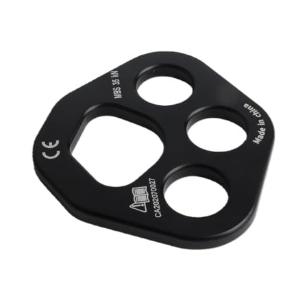 aqxreight Rope 3 Holes Force Rigging Plate Divider Finger Force Clim EquipmentBlack Each and of The Rigging Plate Minimize Wear and 3 Holes Rigging PlateRigging Plate Divider Plate3 - color: Black