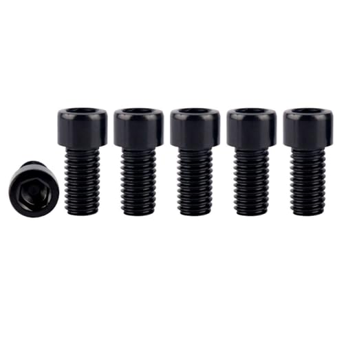 6Pcs Bike Screws M6x10 12 16 18 20 25 30 35mm Stainless Steel Socket Head Cap Allen Hex Bolt (Black, M6 x10mm) - color: Black, size: M6 x10mm