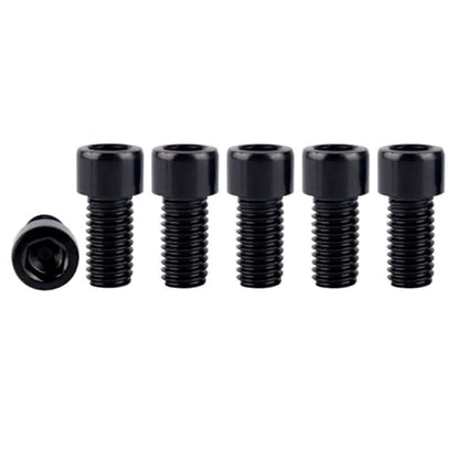 6Pcs Bike Screws M6x10 12 16 18 20 25 30 35mm Stainless Steel Socket Head Cap Allen Hex Bolt (Black, M6 x12mm) - color: Black, size: M6 x12mm