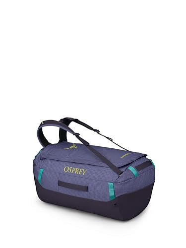 Osprey Transporter Lightweight Travel Duffel Bag - Extra Large Water Resistant Durable Gear Bag for Men and Women - color: Euphoria Purple/Purple Ink, style: 65l