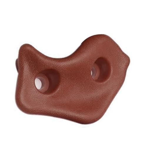 10PCS Rock Climbing Holds, PE Ergonomic Design with Rock Texture for Indoor Outdoor Climbing Wall, Includes Screws and Wrench Tools - color: Brown
