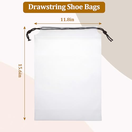 Drawstring Shoe Bags Shoe Bags for Packing, Storage Reusable Waterproof Shoe Organizers for Sneakers & Clothes, Translucent Travel Bags for Men Women (16 Pack) - size: 16 Pack