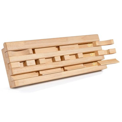 DIY Hangboard Rock Climbing, Wooden Climbing Hang Board as Training Fingerboard with Magnetic Multifunctional Block, Doorway Hangboard for Hanging Practice and Finger Strength Training