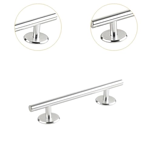 DYNWAVE Fingerboard Rail, 10 Inch Aluminum Alloy Grinding Ramp for Trick Training and Park Setups, Round Silver - size: Round Silver