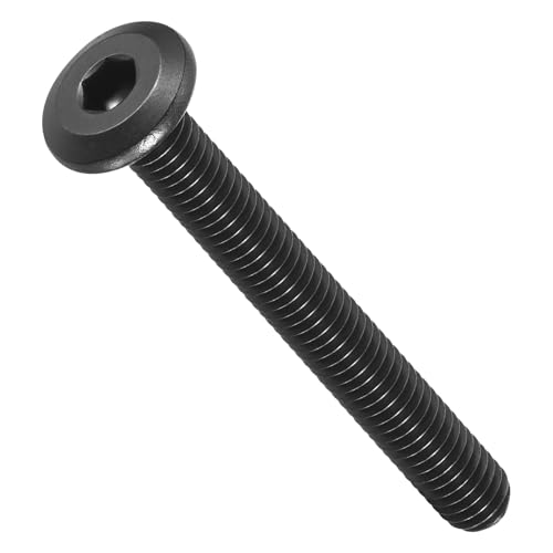 METALLIXITY Flat Head Hex Socket Cap Screws Bolts(1/4"-20x2-1/2) 15Pcs, 304 Stainless Steel Hex Socket Furniture Bolts Screws - for Furniture Woodworking Project, Black - color: Black, size: 1/4"-20x2-1/2"