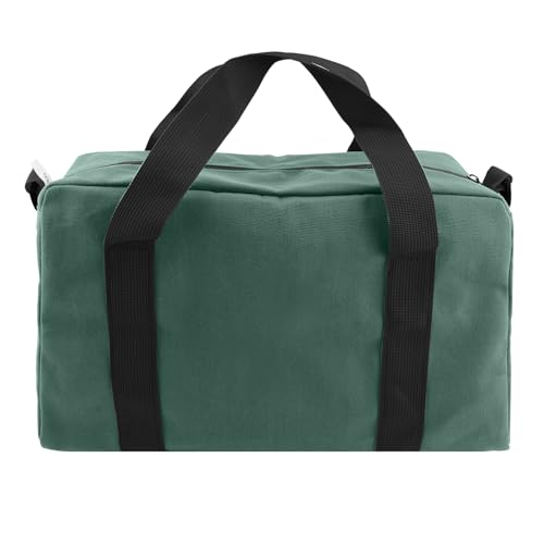 Small Tool Bag,Close Top Wide Mouth Tool Organizer Bag,Large Capacity Tool Bags for Men,Canvas Tool Storage Bag for Storage Handbag for Screwdrivers,Wrench,Pliers Hand Tools (DarkGreen, 14 Inch) - color: DarkGreen, size: 14 Inch