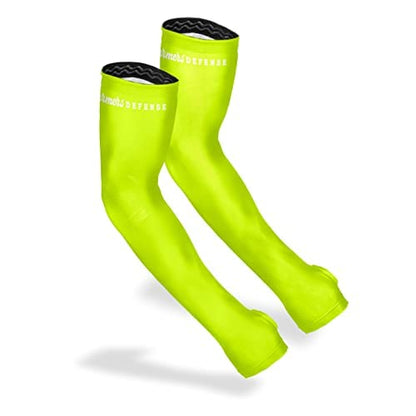 FARMER'S DEFENSE Gardening Arm Sleeves|UV Cooling Protective Sleeve Women & Men|Anti-Scratch Cover Sun UPF Outdoor Protection - Yellow - XS - color: High Visibility Yellow, size: X-Small