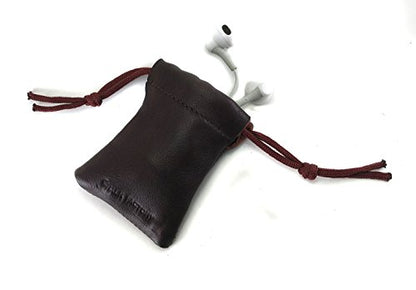 3 Pack Lambskin Leather Drawstrings Pouch: Brown, 11.5cm X 11.5cm… - color: Brown