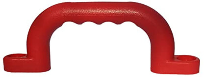 APSI Plastic Handles and Grab Bars for Playground Equipment, Climbing Walls, Doors, Drawers, Trees, Bunk Bed and More, Sturdy All Weather Material, Pack of 2 (Red) - color: Red