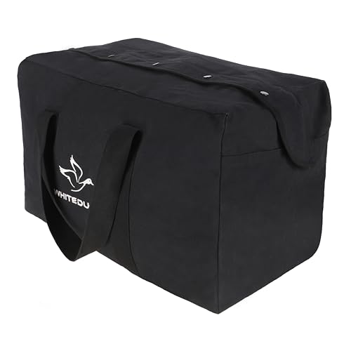 Heavy Duty HOPLITE Parachute Duffel Bag, Extra Large Multipurpose use, Tactical Canvas Cargo Bag with Snap-Closure Storm Flap for Military, Outdoor, Travel, Storage (Black, Standard 24" x 15" x 13) - color: Black