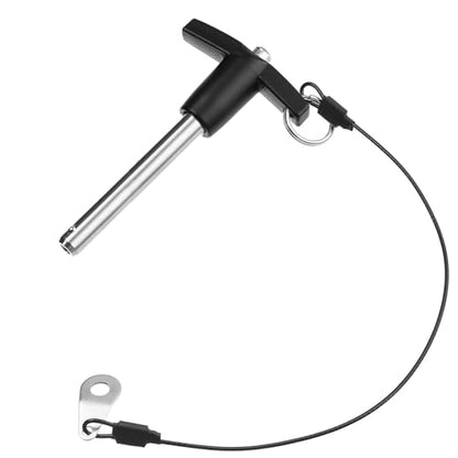 T Handle Quick Release Pin 3/8 Inch Diameter ,Stainless Steel Ball Locking Pin with Push Button Lanyard Cable Usable Length 1.97"(9.5*50mm) - size: 9.5mm-50mm