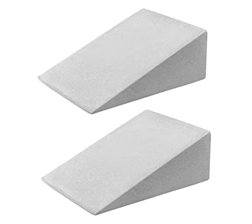 Teak Tuning 2PK Monument Series Concrete Fingerboard Medium Kicker Ramp Obstacles - 4" Long, 1.5" Tall - Ultra Premium, Super Durable Polymer Modified Concrete - Sterling Gray Colorway - style: Pack of 2