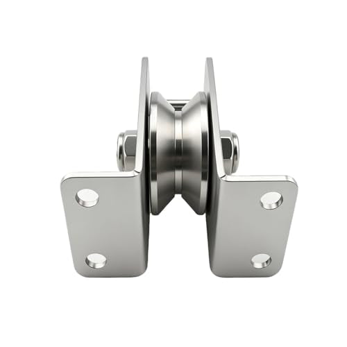 heyous Silver Stainless Steel Detachable V Shape Bearing Suspended Pulley Suitable for Home Workouts or Outdoor Activities