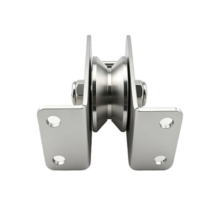 heyous Silver Stainless Steel Detachable V Shape Bearing Suspended Pulley Suitable for Home Workouts or Outdoor Activities