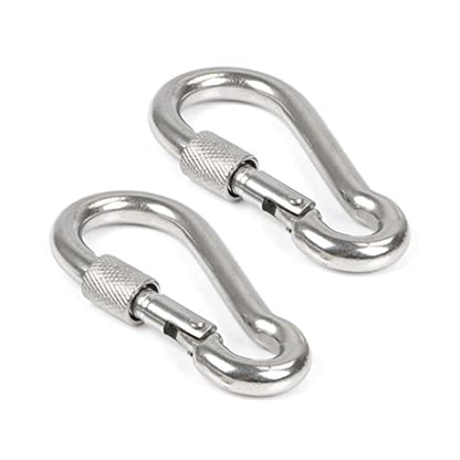 Tree Swing Straps,9.8inches Tree Swing Hanging Kit Short Hanging Straps Holds 440 lbs with Heavy Duty Safety Lock Carabiner Hooks for Hammock, Plank - color: straps with safety lock Carabiner