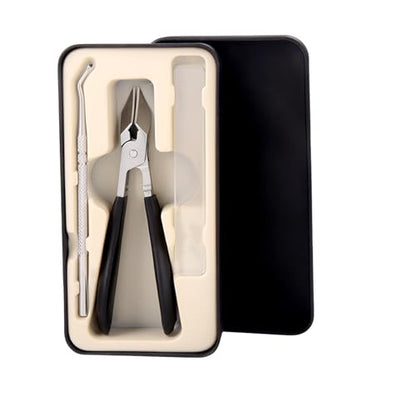 Slanted Nail Clippers Heavy Duty Portable Nail Trimmer | Stainless Steel Toenail Trimmer for Kids Adults Seniors Men Women Home Office School Travel Fingernails - color: Black
