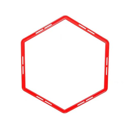 harayaa 5 Pieces Agility Training Rings Fitness Rings Ladder Training Equipment PP Material Portable for Football Basketball Tennis Badminton Rugby Suitable F - color: Red