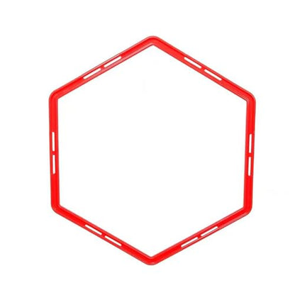 harayaa 5 Pieces Agility Training Rings Fitness Rings Ladder Training Equipment PP Material Portable for Football Basketball Tennis Badminton Rugby Suitable F - color: Red