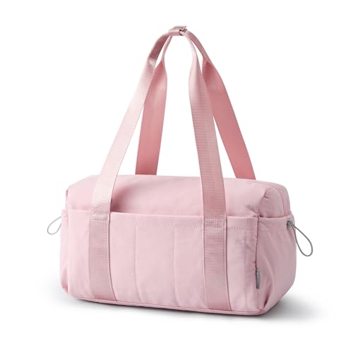 G4Free 14 Inch Mini Small Gym Bag for Women | Cute Duffle Bag with Wet Compartment for Travel Sport Workout - color: Pink