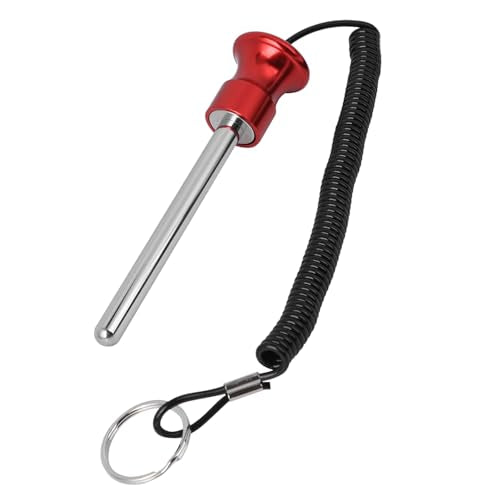 Weight Stack Pin, Gym Pin Loading Pin Aluminium Alloy Head with Pull Rope for Strength Training - color: Red