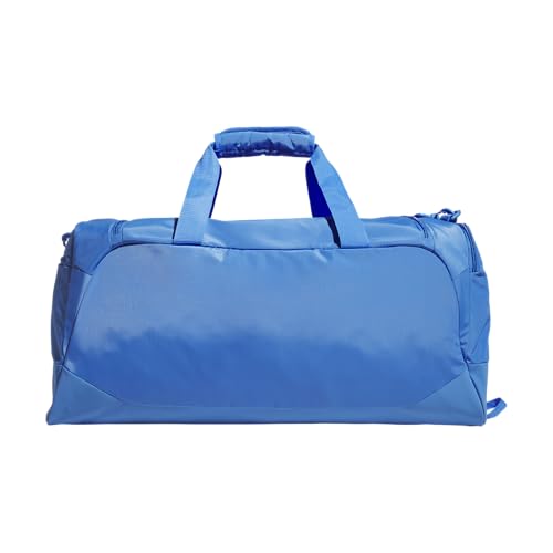 adidas Defender 5 Duffel Bag for Sports, Gym and Travel, Ray Blue/White, OSFA - color: Ray Blue/White/Medium 59L, style: Medium 59l