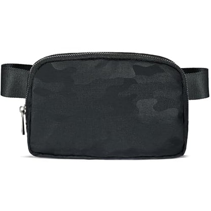 YOSHUYUKI Fanny Pack Crossbody Bag Trendy Waterproof Small Sling Cross Body Purse for Women Men Fashion Waist Packs Mini Belt Bag Pouch Chest Bum Bag Lulu Dupes for Travel Vacation Running Black Camo - color: Black Camo