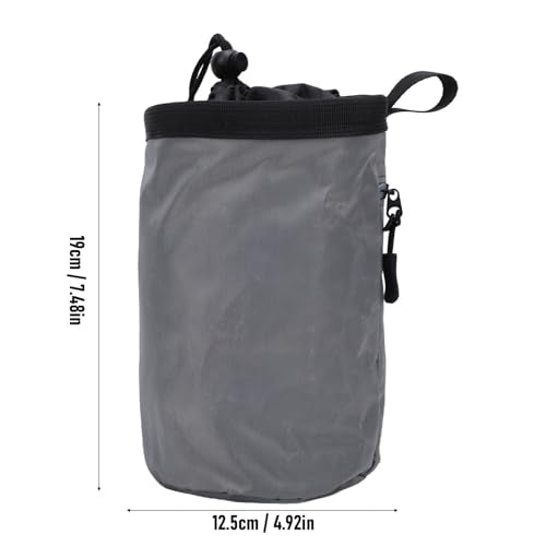 RiToEasysports Climbing Chalk Bag, Oxford Fabric Chalk Pouch with Fleece Lining, Large Capacity, Zippered Pocket, Adjustable Waist Belt for Rock Climbing Weightlifting Gymnastics