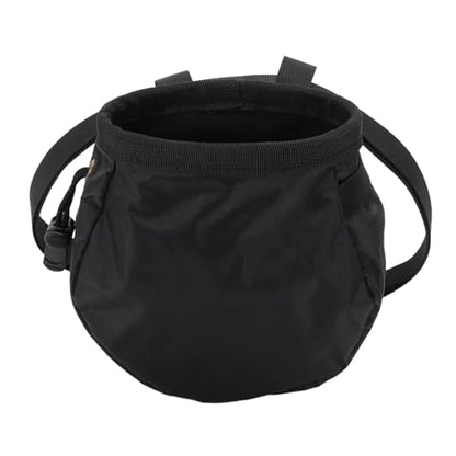 Fabater Chalk Bag for Rock Climbing, Water Proof Climbing Chalk Storage Bag with Adjustable Drawstring, Oxford Cloth Pockets with Fleece Lining, Black