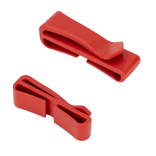TACNEX Tactical Backpack Strap Clip Webbing Keeper Holder MOLLE Belt Hook Retainer Harness/Sling/Bag/Military Strap Stays - color: Red, size: 2"