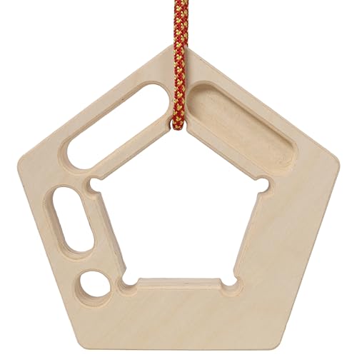 Gecheer 2PACK Climbing Hangboard for Rock Climbing Training – Wooden Fingerboard for Grip Strength, Finger Endurance & Pull-Up Workouts – Portable Home Gym Training Tool