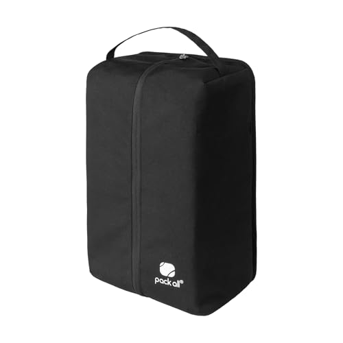 pack all Plus-Sized Stylish Shoe Bag for Travel, Water-Resistant Shoe Pouch for Gym, Smell-Proof Soccer Cleats Bag for Sport (Black) - color: Black, size: Plus