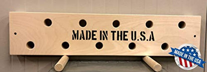 8"x34" Horizontal Climbing Pegboard. New Custom Engraving Options!