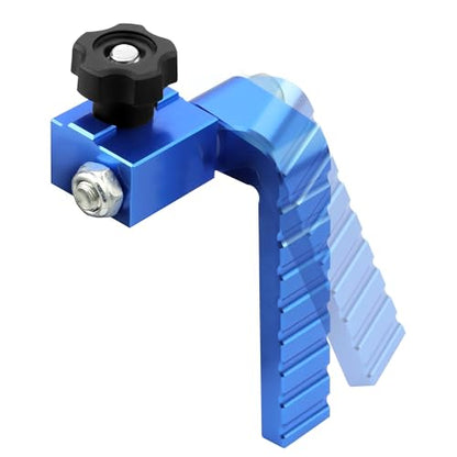 2-Pack T-Track Flip Stop for 3-Inch Woodworking Fence, Precision Blue Aluminum Miter Saw Stop Block for Universal & Double-Cut T-Tracks (23/64"), Adjustable Arm for Precise Repeatable Cutting - style: 2 Pack