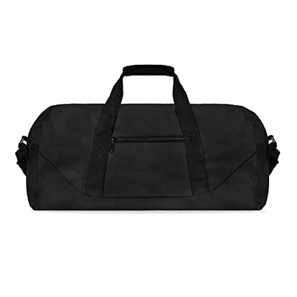 21" Large Duffle Bag with Adjustable Strap - color: Black