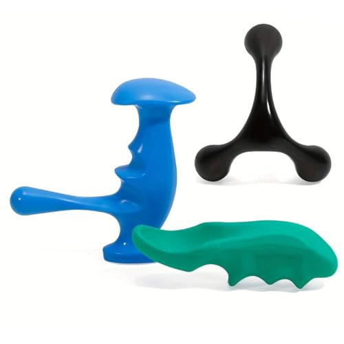 Thumb Saver Manual Trigger Point Massage Tool 3 Legged Massage Knobs Set Stress Pain Relief Muscle Recovery for Full Body 3pcs