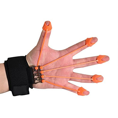 Hand Exerciser, Finger and Hand Extensor Trainer with Resistance Band for Strengthening Finger Flexion Extension Training, Ergonomic Design, High Grade Material, 20lbs 40lbs 60lbs - color: Orange 75 pounds
