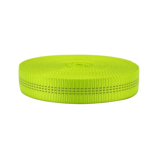 NewDoar CE UIAA Certified 1 Inch Nylon Webbing Strap/Tubular Climbing Webbing - Heavy Duty Strap for Rescue, Climbing, Harnesses, Rock Work, & Firefighting - color: Green, size: 1 inch x 5 Yard