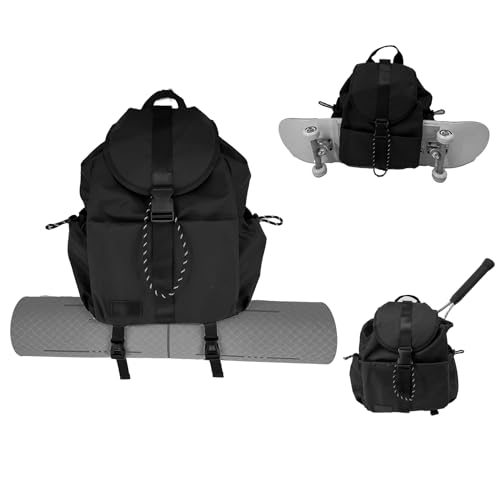 EKE Gym Yoga Tennis Backpack Sport Gift Versatile for Travel Commuting Swim Skateboard Badminton Casual Waterproof Women Men - color: Black, size: Standard 17in