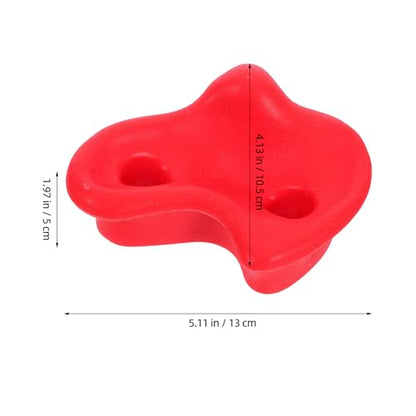 TOYANDONA 6pcs Climbing Holds Set for Indoor and Outdoor Playgrounds, Thickened Rock Wall Grips in Blue, Red, and Orange with Installation Screws, Climbing for Home Workout and Play Set