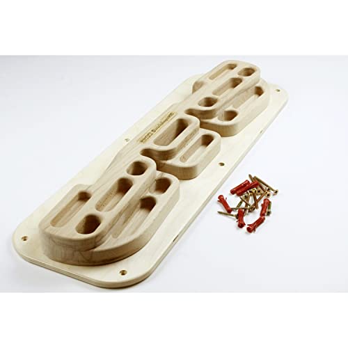 Ergo Wooden Hangboard for Climbing Training – Finger Strength & Grip Endurance Board Wall Mounted Fingerboard for Climbing, Pull-Up & Warm-Up Training