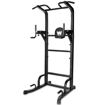 BARWING Pull Up Bar Station, Power Tower, Dip Station with 3D Backrest, Multi-Function Strength Training Stand Rack, Adjustable Height Dip Bar for Home Gym Workout Stand Fitness Exercise Equipment - color: P007C-B