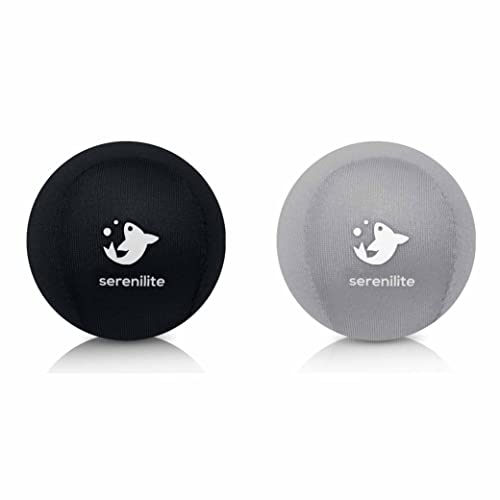 Serenilite Stress Balls for Adults, Squeeze Ball for Hand Therapy, Stress Ball, Hand Exercisers for Therapy & Grip Strengthening, Physical Therapy Balls, Hand Grip Strengthener. - color: Black and Grey