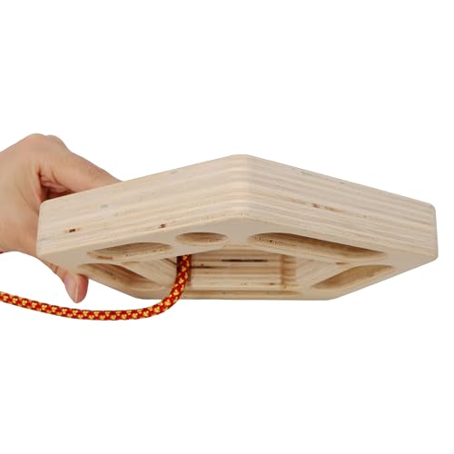 SwingIt Portable Hangboard Rock Climbing, Pull Up Rings as Portable Rock Climbing Training Board with Pockets and Edges for Rock Climbers