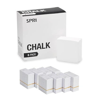 SPRI Chalk Block & Chalk Ball for Gymnastics, Rock Climbing, Bouldering, Rings, Weightlifting, Pool Billiards - size: 2 oz Block (8-Pack)
