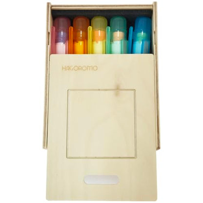 Hagoromo Wood Holder Case with 5 Colors Chalk Holder