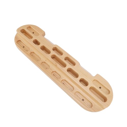 RiToEasysports Wooden Climbing Fingerboard, Portable Hangboard for Rock Climbing Training with Finger Holes Varying Lengths Depth
